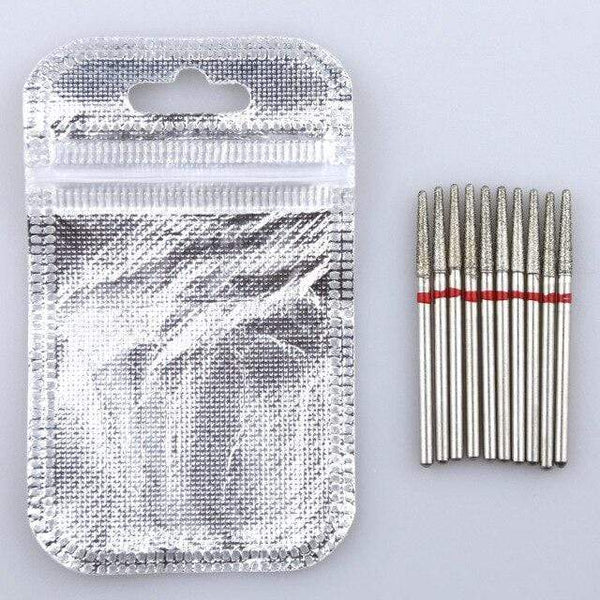 Planet Gates Orange 10PCS Diamond Cutter for Manicure Set Diamond Rotary Burrs Set Nail Drill Bit Set Milling Cutter for Nail Art Pedicure Tool