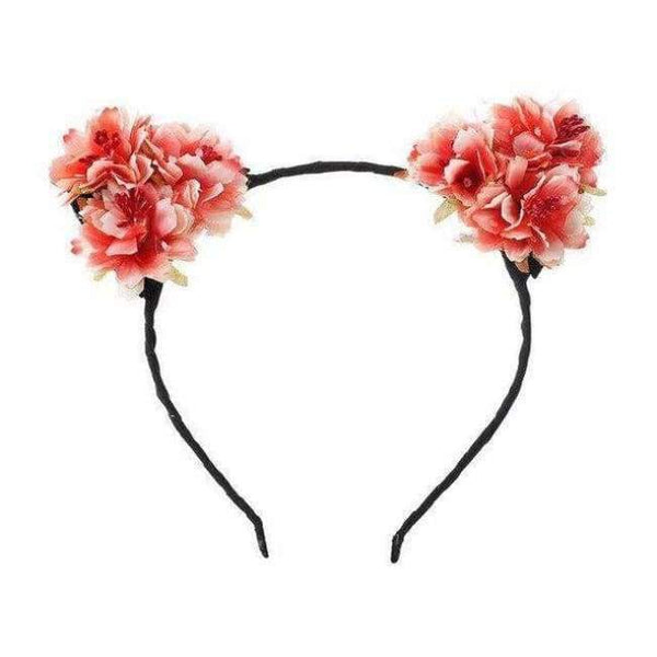 Planet Gates orange 10pcs/lot Women and Children Party Hairbands Rabbit Ears Floral Headband Hair Accessories For Bride Beach Wedding Headdress