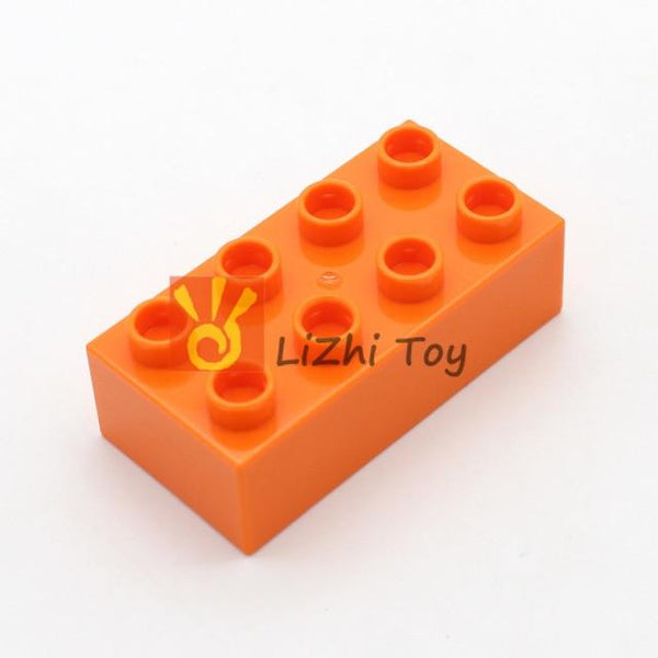 Planet Gates orange 10pcs MOC DIY Large Building Block  3011 Brick 2X4 Big Size Baby Assembled Enlighten Accessories Block Part DIY Children Toys
