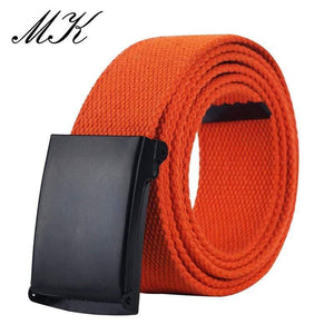 Canvas Belts For Men Military Tactical Male Strap Metal Slider Buckle Men Belts For Jeans Pants