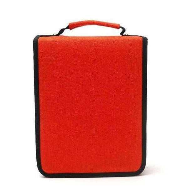 Planet Gates Orange 120 Holes pens Pencils writing Large Portable Bag Leather Capacity Pencil box For Students Painting Sketch Art Supplies etui