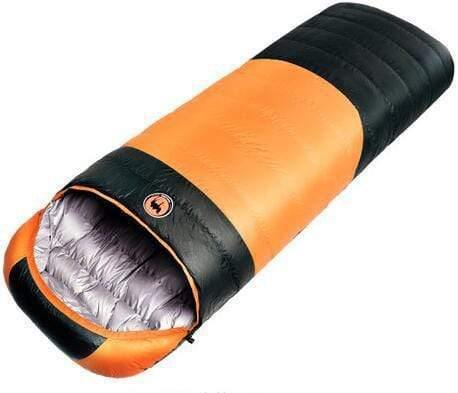 Planet Gates orange  1500g Ultralight goose down envelope sleeping bag sofa inflate bag hiking camping Hiking Camping Equipment