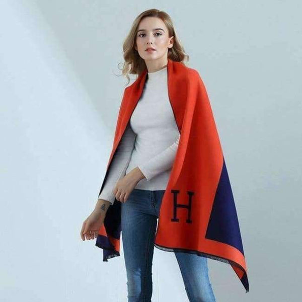 Planet Gates Orange / 180cm Free Shipping Fashion H Letter Spring Autumn Hot Sale Womens Scarf Pareo Wraps Soft Blankets Shawls Warm Cashmere Cloaks