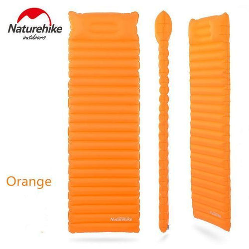 Planet Gates Orange / 186cmx60cmx8cm / China Mattress super light inflatable fast filling air bag  with pillow innovative sleeping pad NH16D003-D