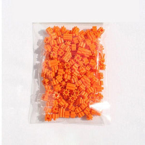 Planet Gates Orange 200pcs Mini Building Blocks DIY Brick 1x1Dots 200PCS 25Colors Educational Games Toys for Children Compatible with brands blocks