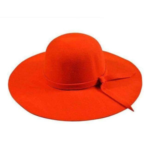 Planet Gates Orange 2018 New Pillbox Hat Women's Wide Brim Felt Bowler Fedora Hat Floppy Sun Bowknot Cloche Cap Women's Large Hat 10 Colors outdoor