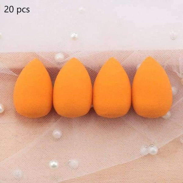 Planet Gates Orange 20pcs Mini Makeup Sponge Water Drop Shape Makeup Soft Foundation puff Concealer Flawless Mixed cosmetic makeup sponge