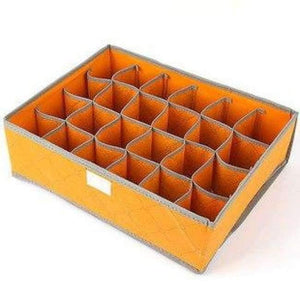 Planet Gates orange 24 grids Underwear organization Non-woven foldable storage box for bra socks underwear storage various grid home organizer