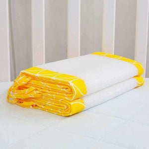 Planet Gates Orange 2Pcs/Set Breathable Summer Baby Bedding Bumper Collision Half Around baby bumper crib set Cotton Printing Mesh Safety Rails