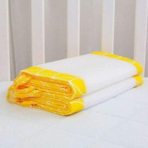 Planet Gates Orange 2Pcs/Set Breathable Summer Baby Bedding Bumper Collision Half Around Baby Crib Bumpers Bedding Cotton Printing Mesh Safety Rails