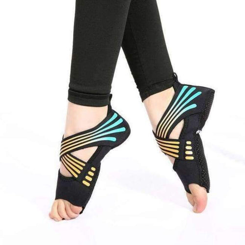 Planet Gates Orange / 39-40 Fitness Ladies Girls Women Antiskid Sport Pilates Yoga Non Slip Grip Elasticity Softness Shoes Air Yoga Socks