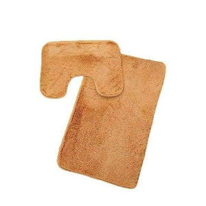 Planet Gates Orange 3pc Bathroom Set Rug Contour Mat Toilet Lid Cover Plain Solid Color Bathmats Bathroom Set Bathroom Products dropshipping 18jun21