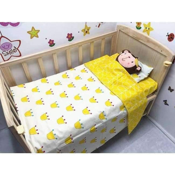 Planet Gates Orange 3PCS Newborn Baby Bed sheets Crib Quilt Cover infant Baby Cot Bedding 100% cotton,(Duvet Cover+Sheet+Pillowcase)
