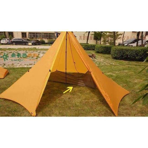 Planet Gates Orange 4 Person Ultrlight Camping Tent barraca camping Tents 20D Both Sides Silicone Large Camp tente 860g