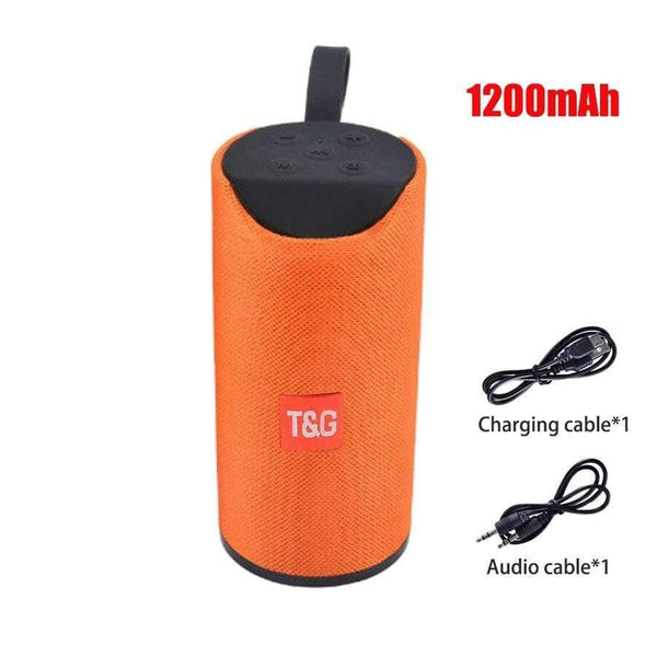 Planet Gates Orange 5.0 Bluetooth Speaker Portable Outdoor Loudspeaker Wireless Mini Column 3D Stereo Music Surround Support FM TFCard Bass Box