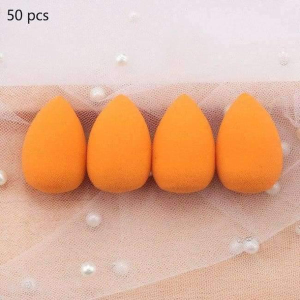 Planet Gates Orange 50pcs Makeup Sponge Water Drop shape Make up Foundation Puff Concealer Flawless Powder Smooth Beauty Cosmetic sponge beauty tool