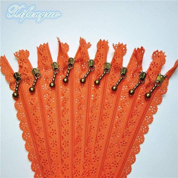 Planet Gates Orange / 5pcs / 25cm 5/10pcs 25cm 10 Inch DIY 3# Nylon Coil Flower Zipper For DIY Sewing Tailor Handicraft Bed Bag (20 Colors) #