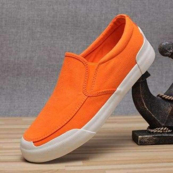 Planet Gates orange / 6.5 Monstceler Brand New Men's Canvas Loafers Shoes Breathable Fashion Men's Vulcanized Shoes M7833