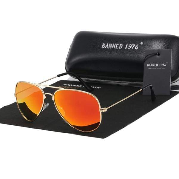 Planet Gates orange A2 Classic HD Polarized Metal frame Aviation Sunglasses Designer Women Men Feminin Brand Name Oculos Vintage Glasses