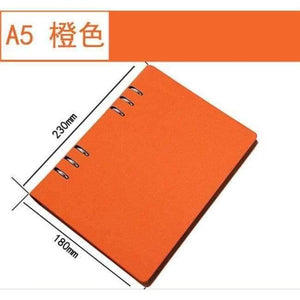 Planet Gates orange / A5 A5 Dokibook Spiral Notebook Leather Cover Organizer Writing Pads LOGO Customized Notebooks And Agenda Planner Journal Book