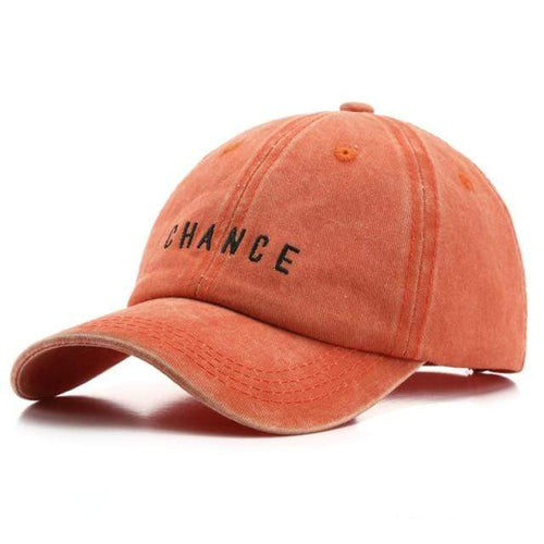 Planet Gates Orange / Adjustable Cotton Baseball Cap for Men and Women CHANCE Embroidered Hats Casual Retro Snapback Hat Summer Sun Caps Unisex Gorras