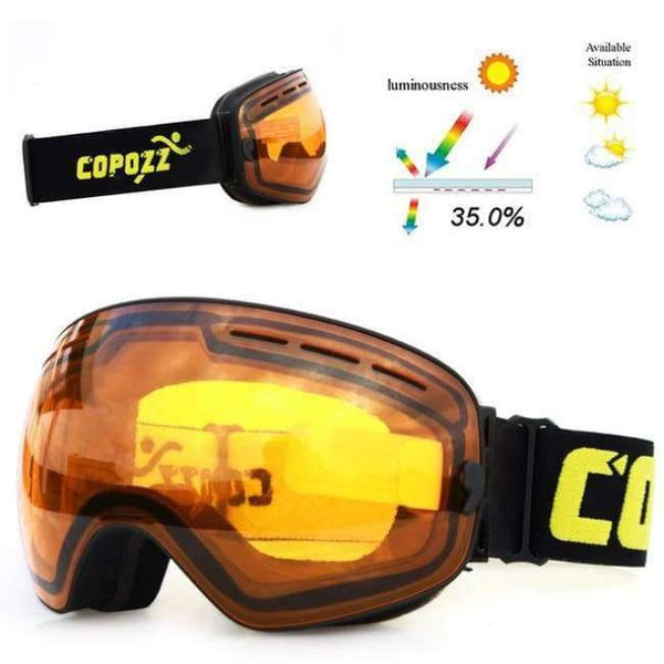 Planet Gates Orange and Black / China Ski goggles double layers UV400 anti-fog big ski mask glasses skiing men women snow snowboard goggles GOG-201 Pro