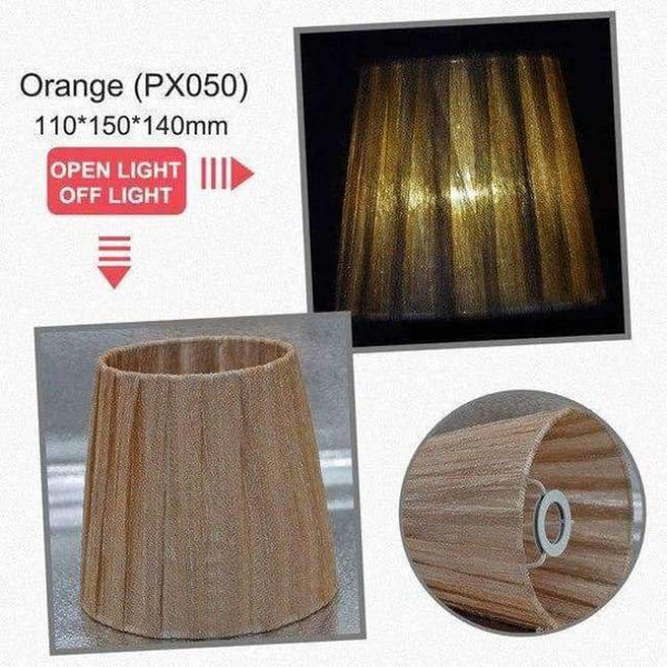 Planet Gates Orange Art Deco Fabric Lamp Shade Nordic Style Cloth Lampshade for E14 Crystal Lights Chandeliers Wall Lights 110*150*140mm Lamp Shades