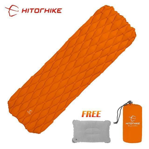 Planet Gates orange / China Inflatable Sleeping Pad Camping Mat With Pillow air mattress Cushion Sleeping Bag air sofas inflatable sofa