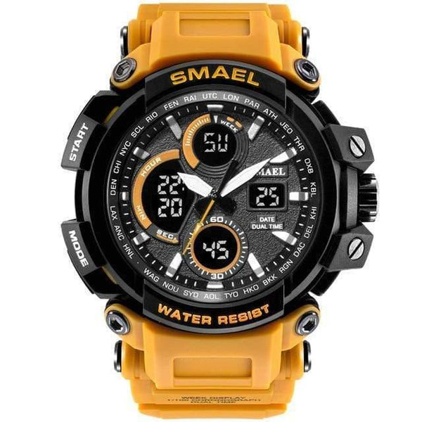 Planet Gates Orange / China Men Watch Waterproof LED Digital Watch Male Clock Relogio Masculino erkek kol saati 1708B Men Watches