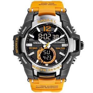 Planet Gates Orange / China Men Watches Fashion Sport Super Cool Quartz LED Digital Watch 50M Waterproof Wristwatch Men's Clock Relogio Masculino