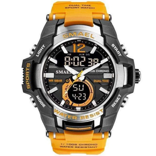 Planet Gates Orange / China Men Watches Fashion Sport Super Cool Quartz LED Digital Watch 50M Waterproof Wristwatch Men's Clock Relogio Masculino