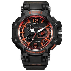 Planet Gates Orange / China Men Watches White Sport Watch LED Digital 50M Waterproof Casual Watch S Shock Male Clock 1509 relogios masculino Watch Man
