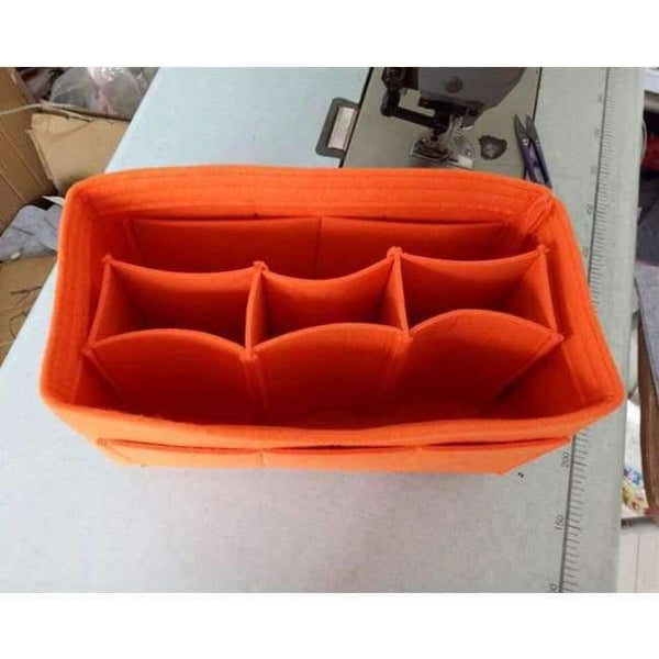 Planet Gates Orange color Cloth Insert Bag Organizer Makeup Handbag Organizer Multi-functional Travel Insert Handbag Portable  Cosmetic Bags