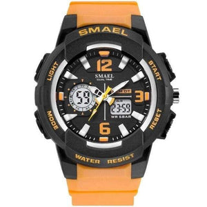 Planet Gates Orange Digital Wristwatch for Kids  Student Watches Male Clock Boys Girls Men Sport Waterproof 1643 Children Watches LED Backlight
