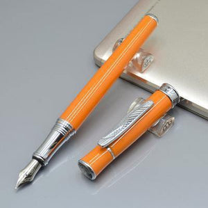 Planet Gates Orange / EF Picasso 607 Fountain pen with 0.38mm / 0.5mm nib school office stationery writing smooth Luxury ink pens box