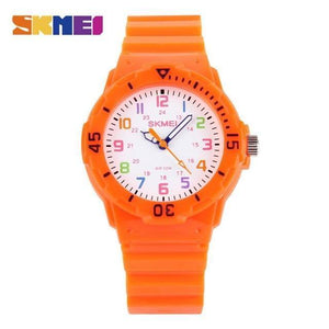 Planet Gates Orange Fashion Casual Children Watches 50M Waterproof Quartz Wristwatches Jelly Kids Clock  Students Watch