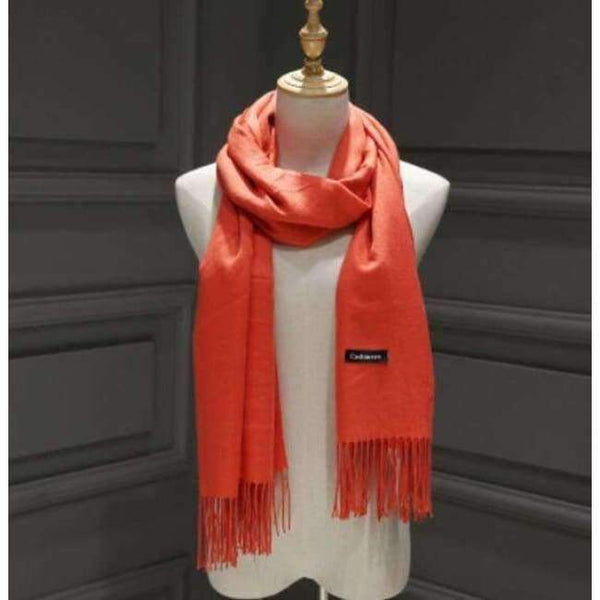 Planet Gates Orange Female Male Canada Wool Cashmere Scarf Pashmina Tassels Women Wrap Warm Luxury Brand Scarf Unisex Men SCARF