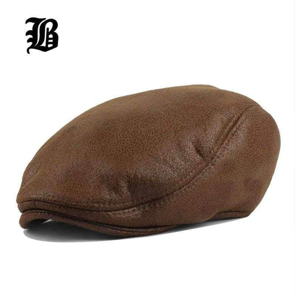 Planet Gates Orange [FLB] PU Visors Beret Cap Cotton Hats for Men and Women Fitted Driving Newsboy hat Planas Flat Caps Adjustable Berets