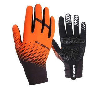 Planet Gates Orange Glove / L 1Pair Full Finger Cycling Gloves Cycling Socks Men Women Anti-slip Sports Bike Mittens Bicycle Gloves Sock Set