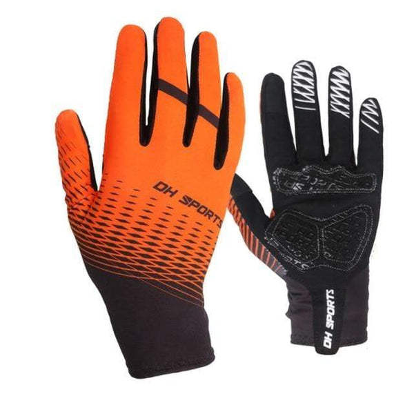 Planet Gates Orange Glove / L 1Pair Full Finger Cycling Gloves Cycling Socks Men Women Anti-slip Sports Bike Mittens Bicycle Gloves Sock Set
