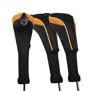 Planet Gates Orange Golf Club Head Cover 3pcs/set Golf Accessories Interchangeable No. HeadCovers Protect Set CTMT-01