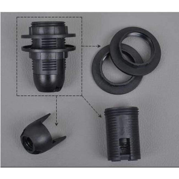 Planet Gates Orange IWHD DIY Fitting E27 Lamp Bulb Holder E14 Black White 110v-220v Lighting Accessory Fitting E27 Socket Base Portalmapara