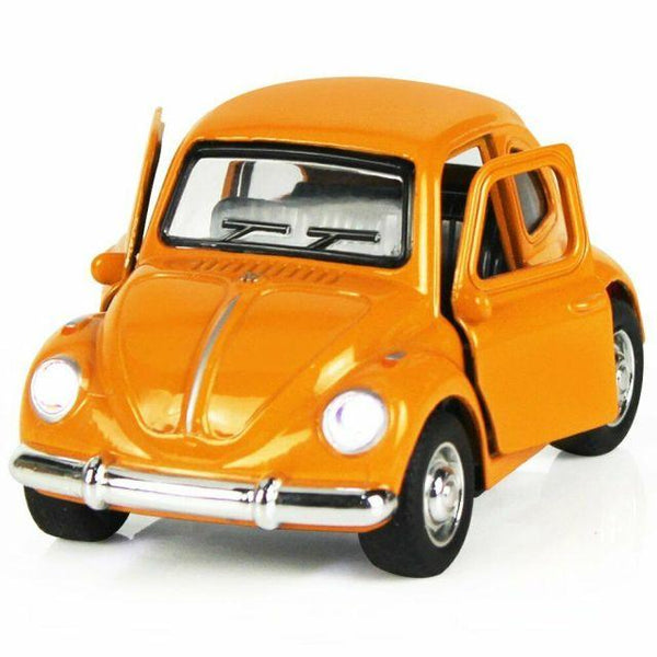 Planet Gates Orange Kids Diecast Metal Simulation Model Car Toy Mini Pull Back Beetle Car Birthday Gifts for 3 4 5 6 Years Old Boys Girls Toddlers