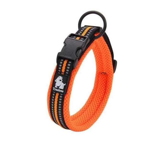 Planet Gates Orange / L 3M Reflective Dog Collars Adjustable Pet Cat&Dog Collar Outdoor Trainning Soft Air Mesh Padded Brand Pet Product XXS-3XL