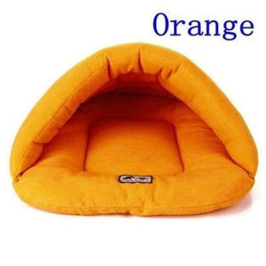 Planet Gates Orange / L 6 Colors Soft Polar Fleece Pet Mat Winter Warm Nest Pet Cat Small Dog Puppy Kennel Bed Sofa Sleeping Bag House Puppy Cave Bed