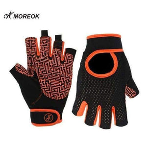 Planet Gates Orange / L Cycling Gloves Female Fitness Sport Gloves Half Finger MTB Bike Glove Road Bike Bicycle Gloves Bicycle Accessories