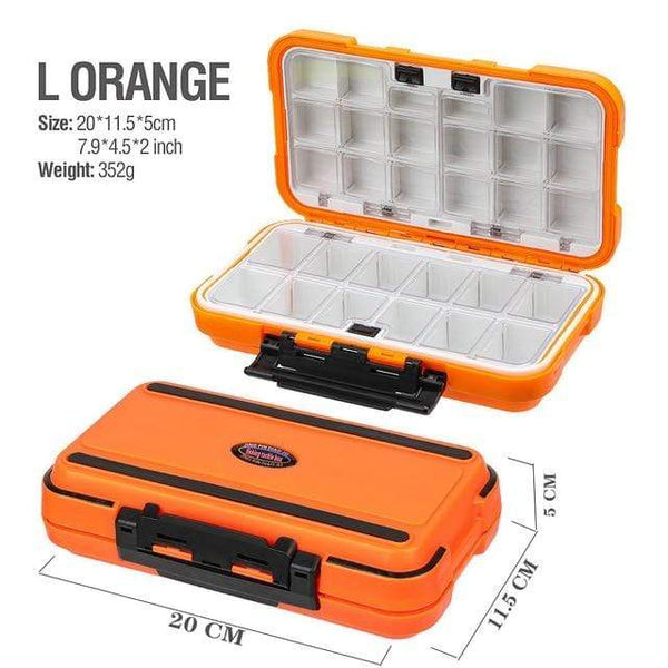 Planet Gates orange-L Large Capacity 24/28 Grid Fishing Gear Accessories Waterproof sub-Box Fishing Hook Supplies Tool Storage Box Fishing Tackle box