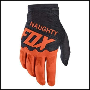 Planet Gates Orange / L Naughty Fox MX Motocross Racing Gloves Enduro Mountain Bicycle Riding Gloves