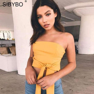 Planet Gates Orange / L Shirt Camisole women Top 2018 Sexy Off Shoulder New fashion Party Slim Backless Women Crop Tops Blusa