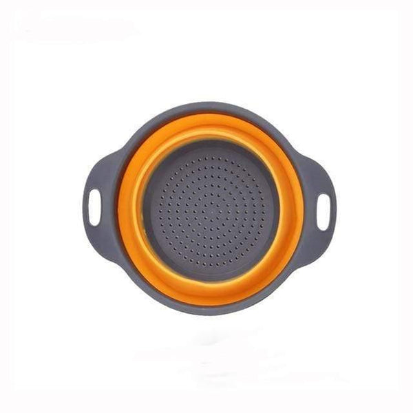 Silicone Collapsible Colander Vegetable Fruit Washing Drain Strainer Basket Strainer Foldable Colander With Handle Kitchen Tools